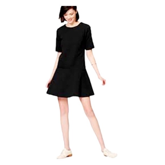 Ann Taylor LOFT Dress Black quilted flared black dress Size S - Picture 1 of 9
